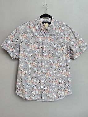 Ken LTD Men's Floral Button-Down Shirt Size Large